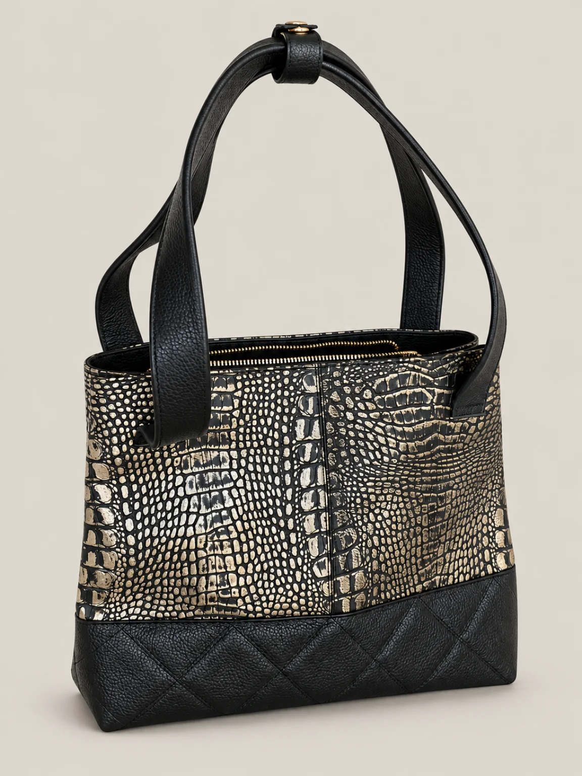 Cartera ébano dorado Negro y dorado