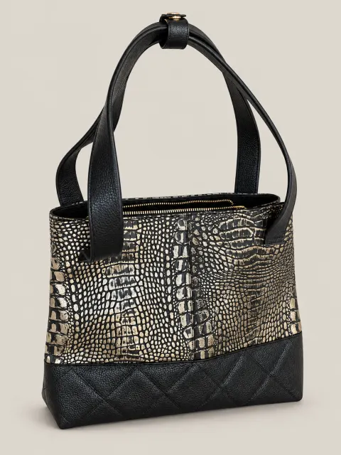 Cartera ébano dorado color Negro y dorado en Arequipa