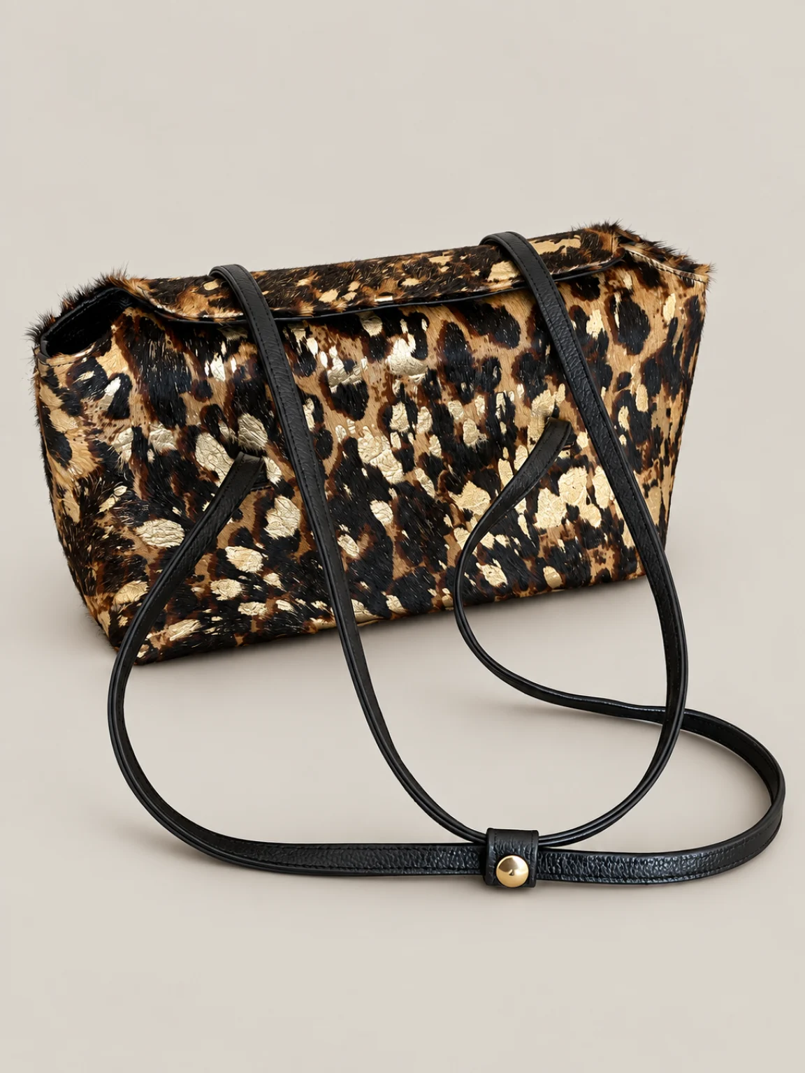 Cartera safari dorada Marrón y dorado