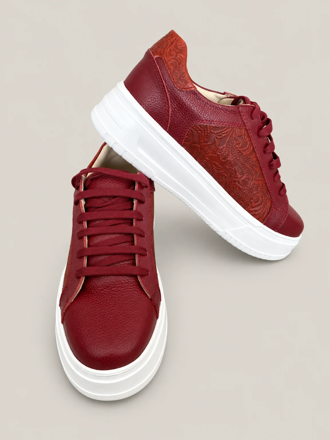 Zapatillas borgoña relieve Borgoña